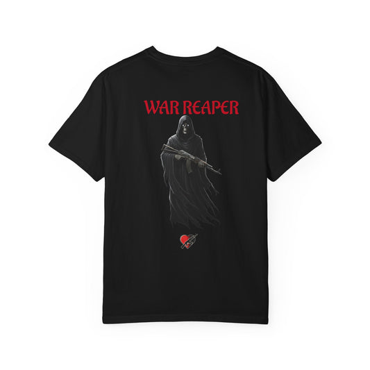 T-Shirt — Grim Reaper Rifle Graphic with 'Love + War' Chest Accent