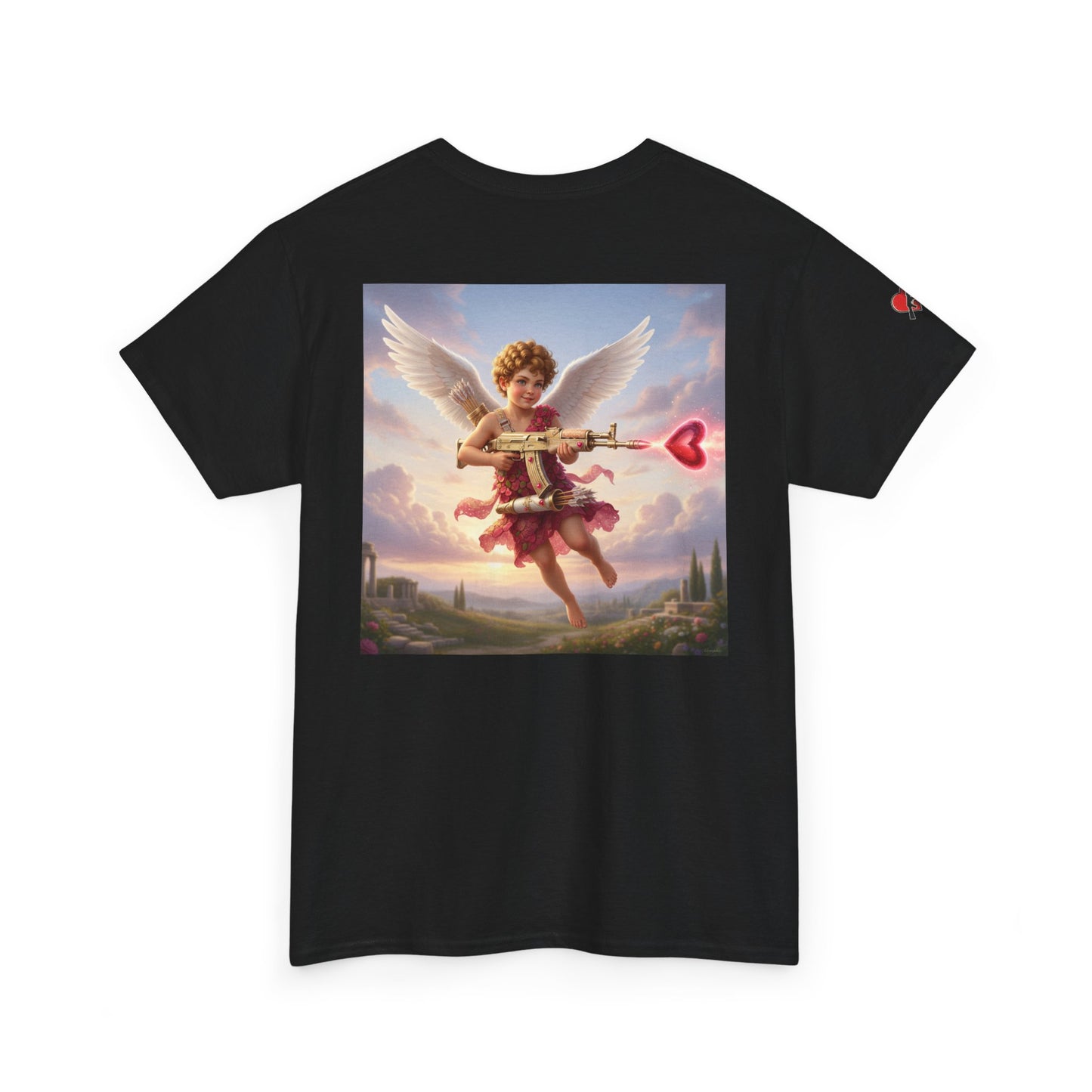 Love 'N War Cupid Tee — Vintage Heart Graphic T-Shirt