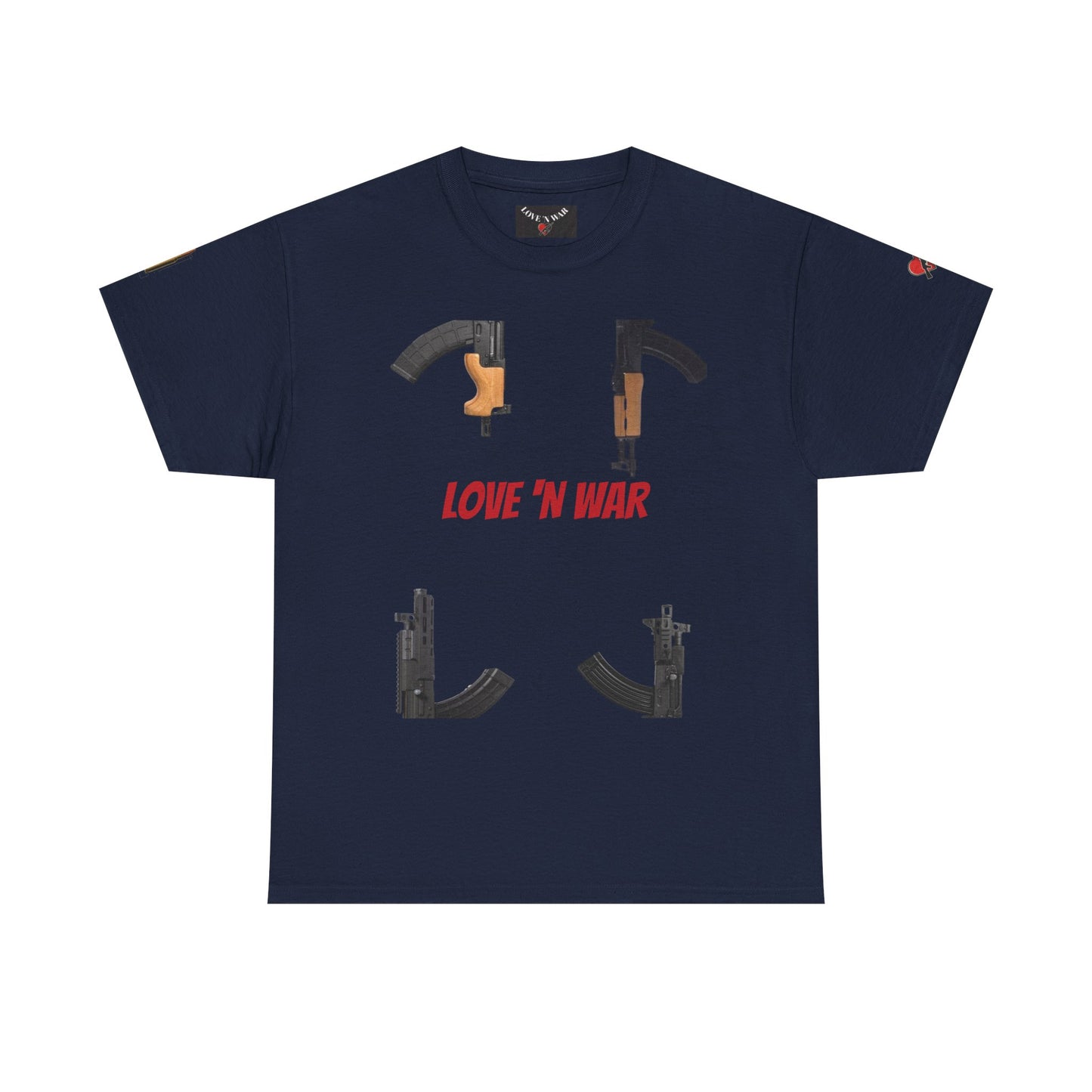 Love 'N War T-Shirt — Gun Silhouette Graphic Tee