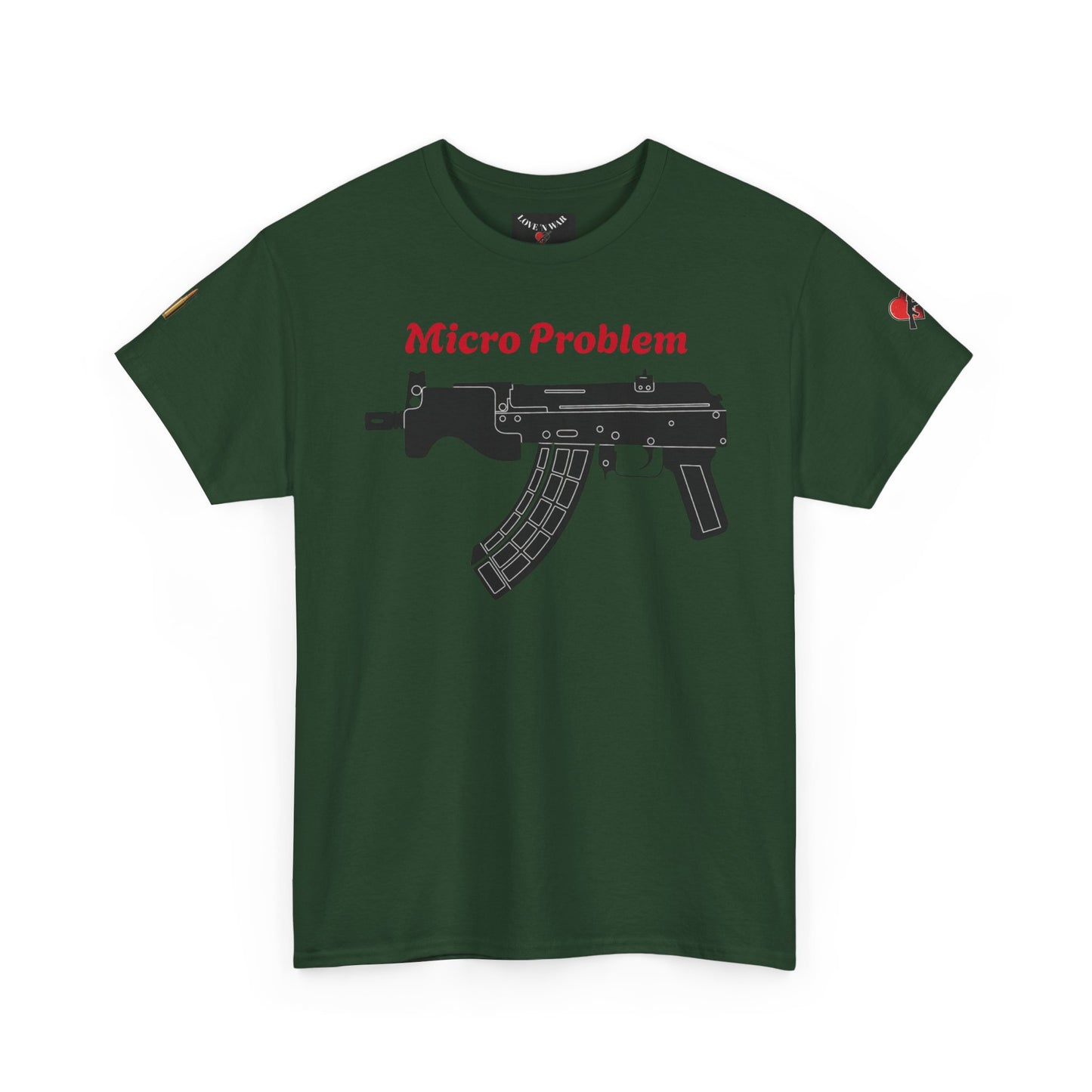 Micro Problem Rifle Graphic Tee - Military AK-Style Gun T-Shirt