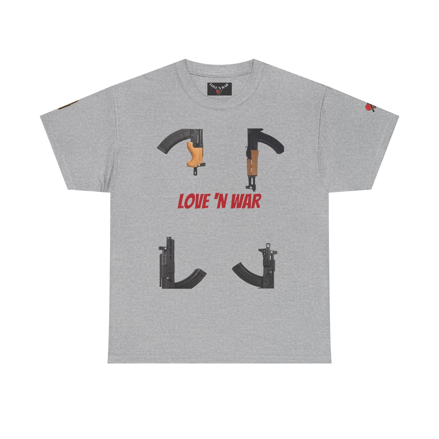 Love 'N War T-Shirt — Gun Silhouette Graphic Tee