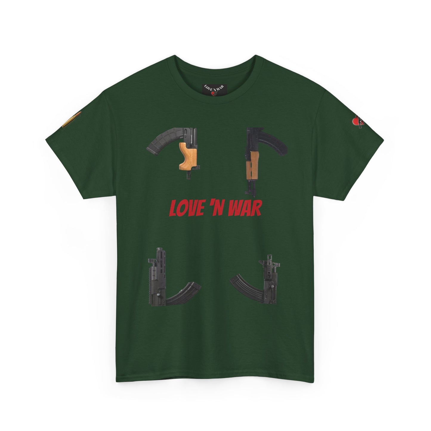 Love 'N War T-Shirt — Gun Silhouette Graphic Tee