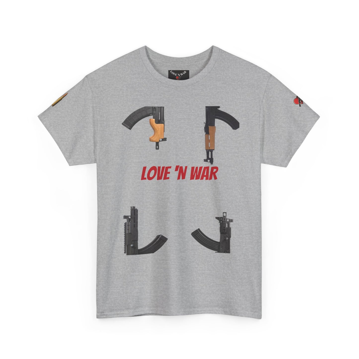 Love 'N War T-Shirt — Gun Silhouette Graphic Tee