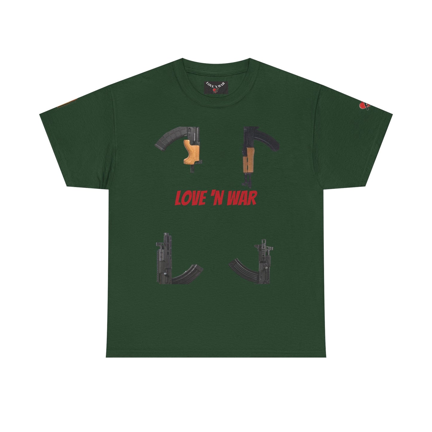 Love 'N War T-Shirt — Gun Silhouette Graphic Tee