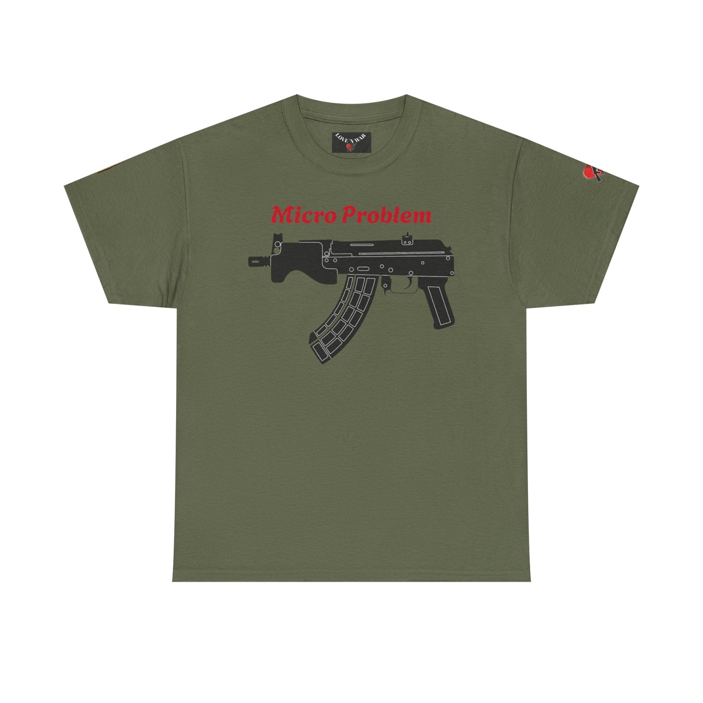 Micro Problem Rifle Graphic Tee - Military AK-Style Gun T-Shirt