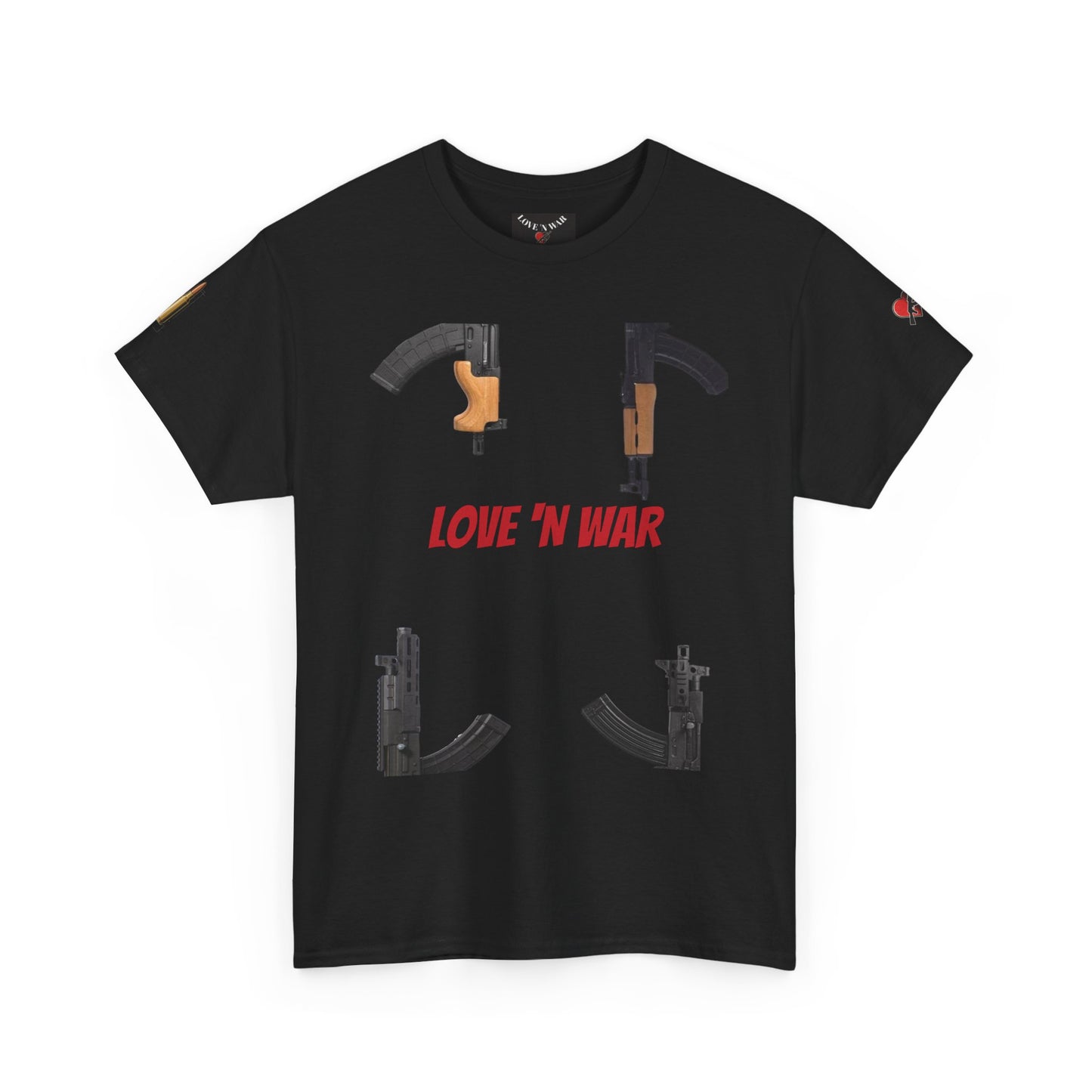 Love 'N War T-Shirt — Gun Silhouette Graphic Tee
