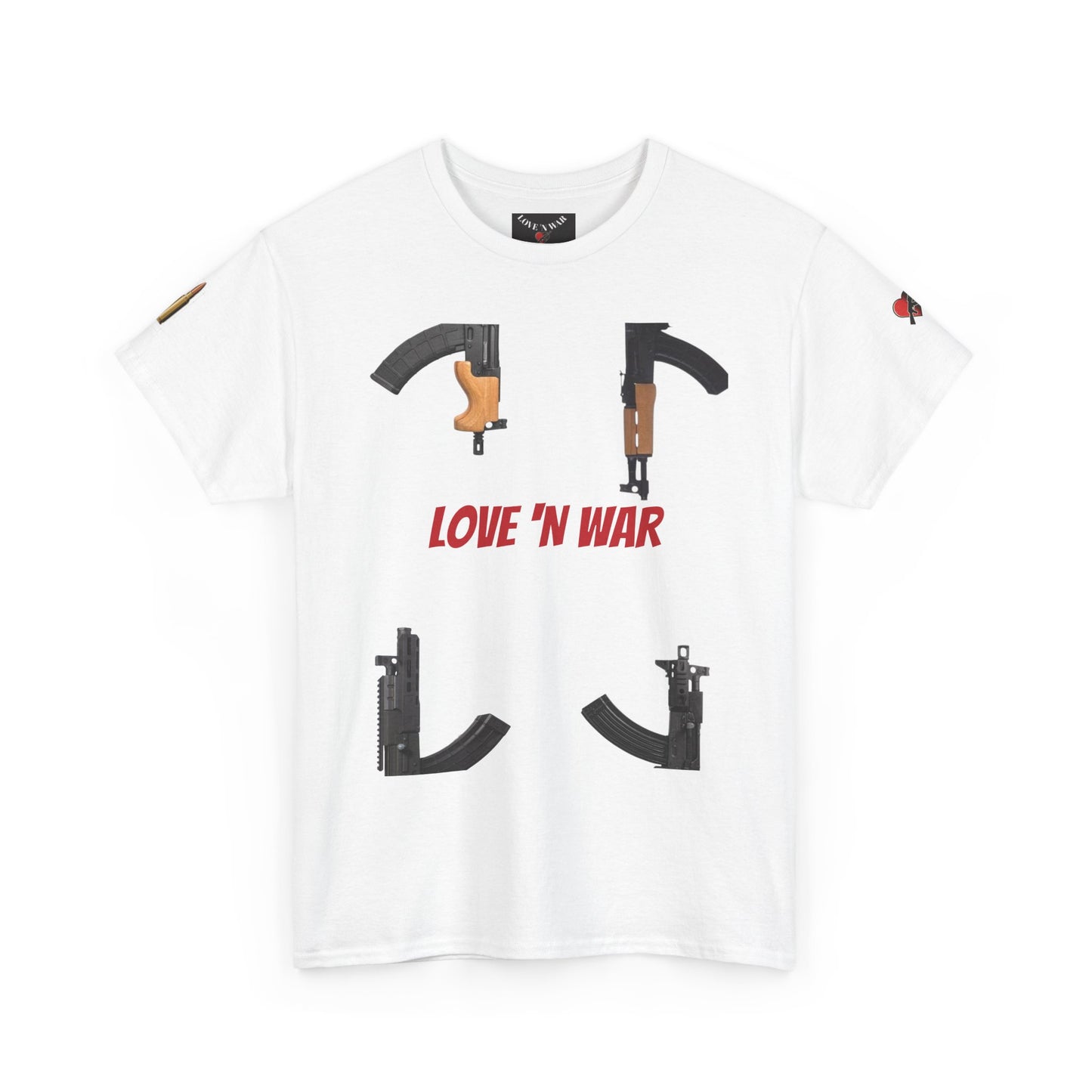 Love 'N War T-Shirt — Gun Silhouette Graphic Tee