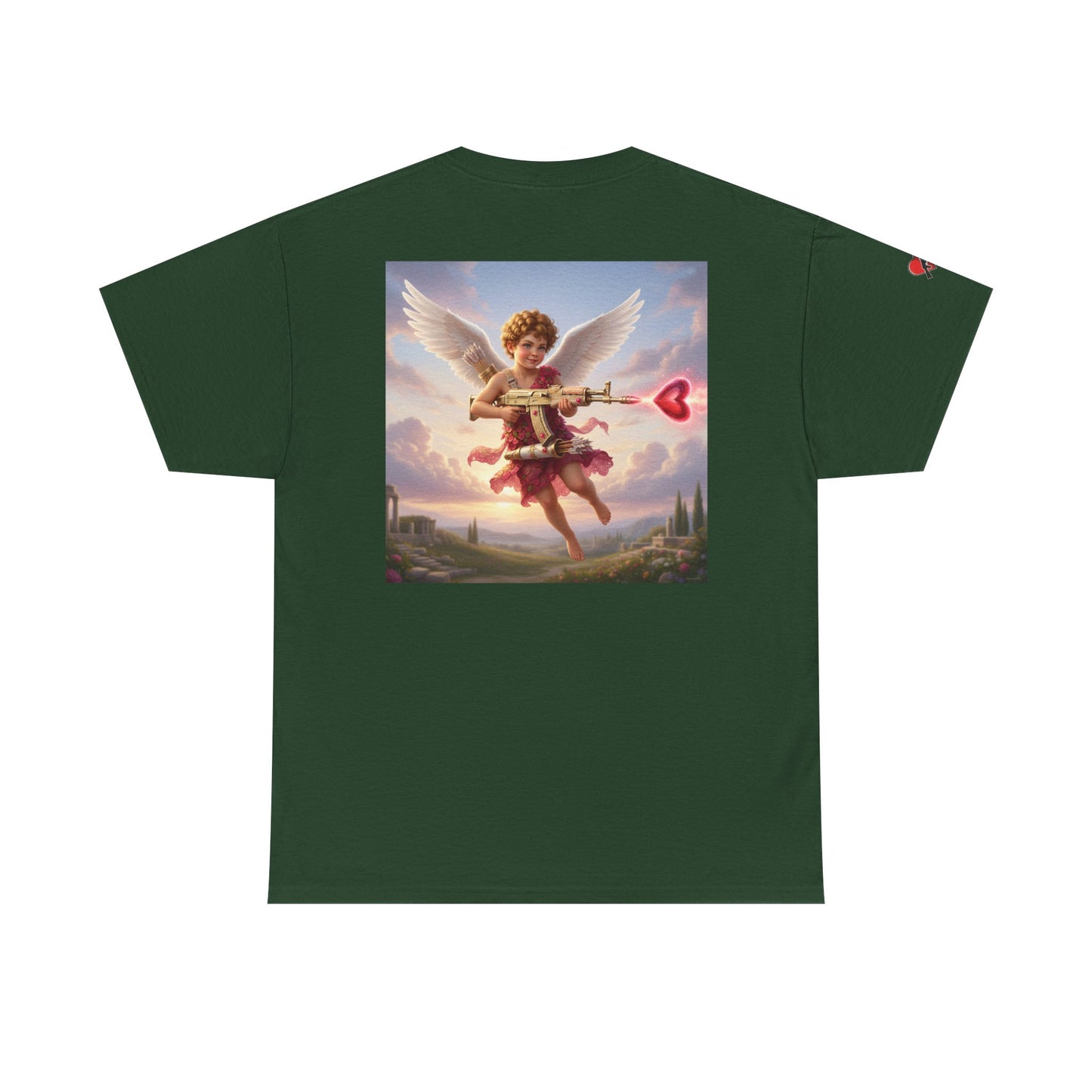 Love 'N War Cupid Tee — Vintage Heart Graphic T-Shirt