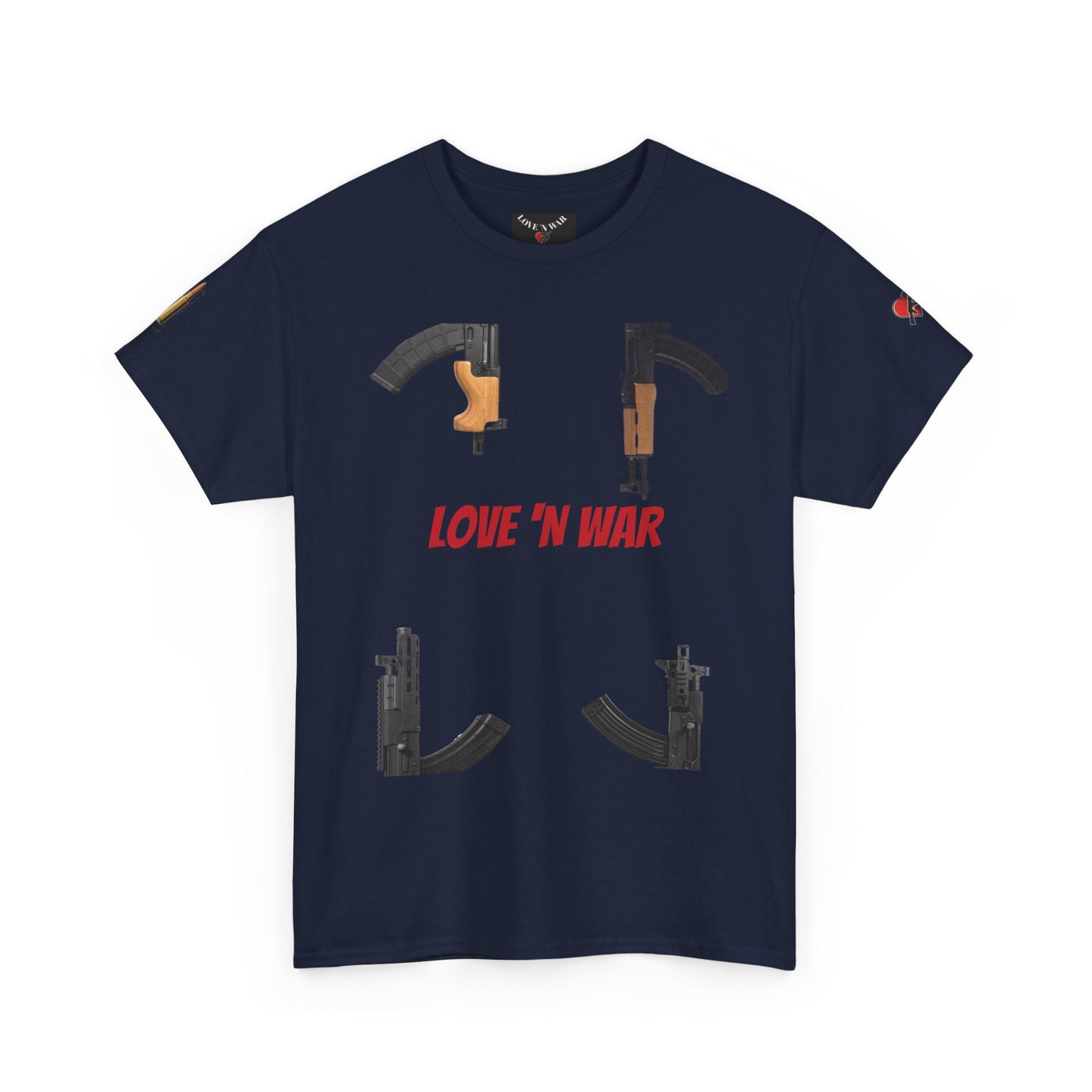 Love 'N War T-Shirt — Gun Silhouette Graphic Tee